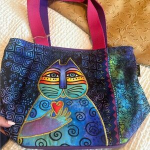 Colorful Laurel Burch Tote Bag